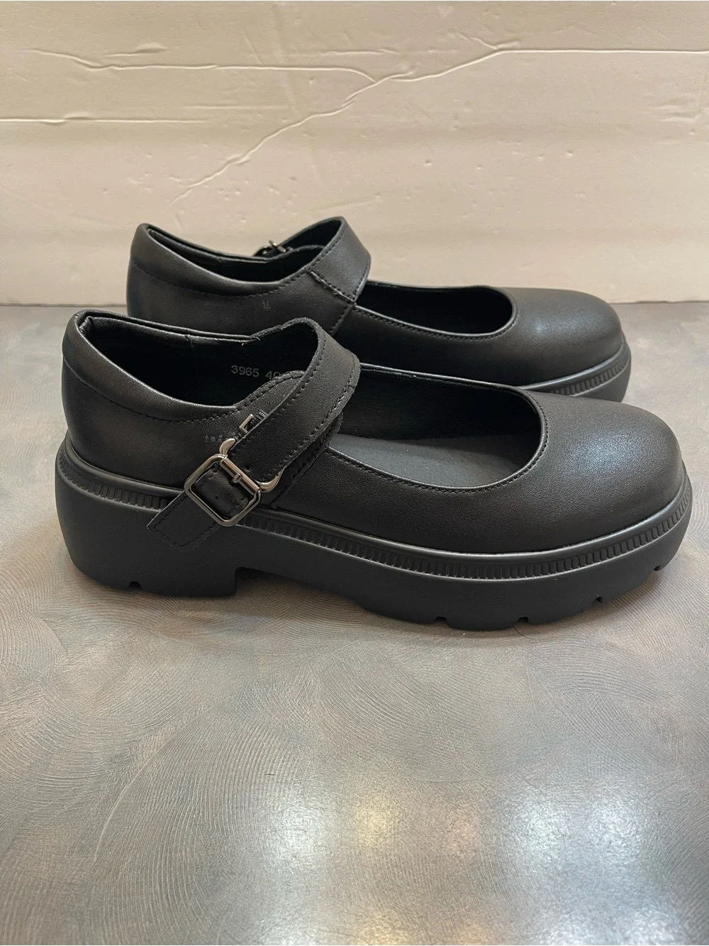 Ruiatoo Black Mary Jane Platform Shoes Comfortable School Goth Grunge Boho 8.5